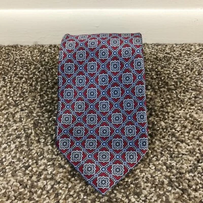 Corbata Stefano Ricci Colección de Lujo 100% Seda Púrpura Azul Floral 62L 4W Foto 1 de 4