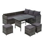 Gardeon Outdoor Furniture Dining Setting Sofa Set Lounge Wicker 9 Seater Mixed G