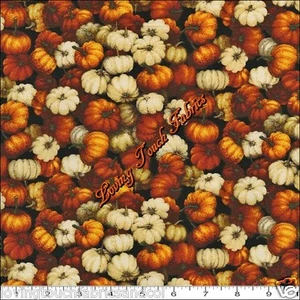 RJR / YUKO HASEGAWA "AUTUMN ROMANCE" #2300001 PUMPKINS FABRIC PRICED @ 1/2 YD - Picture 1 of 1