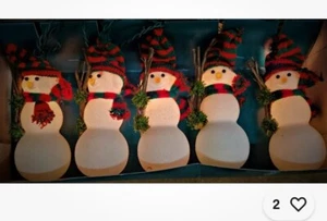 Snowman 10 Light(Five Cover) novelty set. Vintage 2002 , 3 Available - Picture 1 of 2