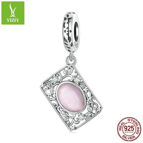 VALENTINO Moda donna argento sterling 925 motivo rosa ciondoli da appendere bracciali europei