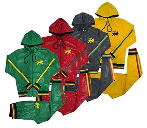 Time Is Money Rasta Streetwear Tracksuit - Men’s Zip Up Hoodie & Joggers Set - Picture 1 of 29