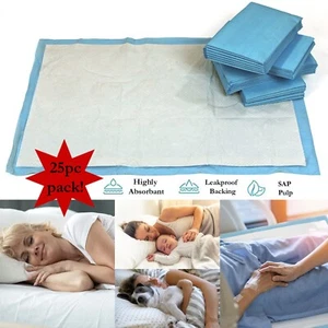 Disposable Incontinence Bed Pads Sheet 60 x 90cm Absorbency 1700ml 25pcs Pack - Picture 1 of 6