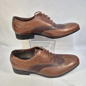 Clarks Halbschuhe Herren Größe 10 Gillmore Flügelspitze braun Leder formell Party - Bild 1 von 10