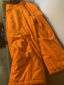 AGO All Game Outfitters Blaze Bright Orange Hunting Bibs Insulated Mens XL - Picture 1 of 6