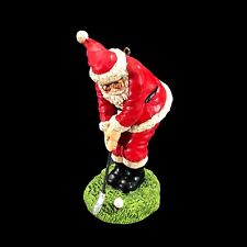 Santa Claus Golfing Putting Figure Christmas Ornament 4.5 in H Golf