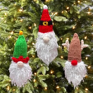 KNITTING PATTERN - Christmas Gonk Gnome Bauble 10cms tree decoration - Santa Elf - Picture 1 of 1