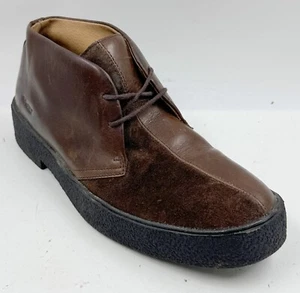 RJ Colt Detroit Men's Shoes Sz 10 M Brown Leather Split Toe Oxford Ankle Boots - Picture 1 of 10