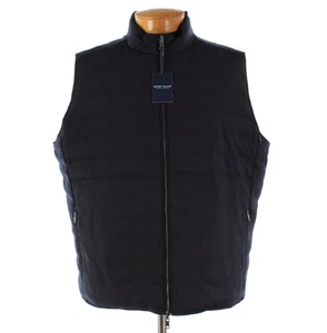 Peter Millar NWT Wool / Polyester Reversible Knit Vest Size XXL In Blue & Brown - Picture 1 of 11
