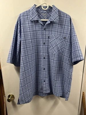 Blackhawk Warrior Wear Shirt Mens Size XL 1700 Textured Blue Plaid Short Sleeve — 第 1/4 张图片
