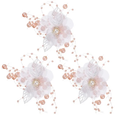  3pcs fleur pépites cheveux cheveux bijoux bijoux de mariage mariée hidelle - Photo 1/4
