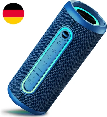 TIMU Bluetooth Lautsprecher Mit Licht, Bluetooth 5.4 Musikbox, Dual Lautsprecher
