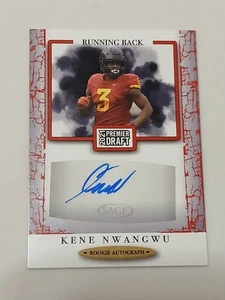 Carta autografa certificata Kene Nwangwu Minnesota Vikings 2021 Sage Premier Draft  - Foto 1 di 2