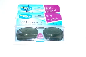 3 Paar Sonnenschutz polarisierte Clip-On Sonnenbrillen 54 rec 12 Vollrahmen graue Gläser - Bild 1 von 1