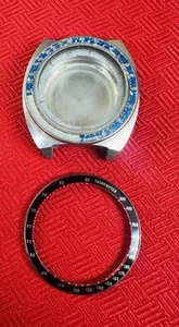 Seiko 6139-6002 Chronograph Watch Case Japan J Pepsi Bezel June 1976 for Parts - Picture 1 of 12