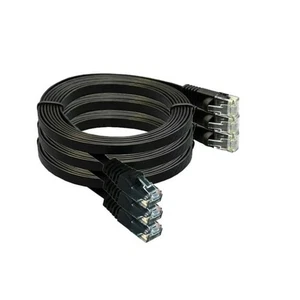 CAT 6a flaches Ethernet 5 Fuß Netzwerkkabel mit Geschwindigkeiten bis zu 10 Gbit/s (3er-Pack) - Bild 1 von 4