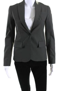 Theory Women's Long Sleeves Lined One Button Blazer Olive Green Size 00 - Picture 1 of 7