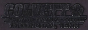 Colvett Chrysler-Plymouth-Dodge Millington TN emblema adesivo concessionario auto - Foto 1 di 1