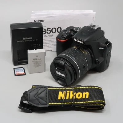 Nikon D3500 24.2MP with 18-55mm VR Lens Kit DSLR Camera - 3,257 Clicks! - Image 1 of 4