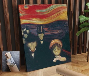 Dark,Edvard Munch,Anxiety,Expressionism,3578 24x30 INCH - Picture 1 of 3