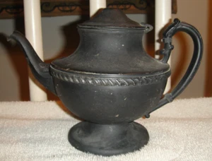 Tetera negra pintada de plata sobre cobre de colección - Imagen 1 de 11
