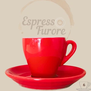 Nuova Point Milano Caffè Espressotasse rot 65ml 6 Ober - und Untertassen - Bild 1 von 3