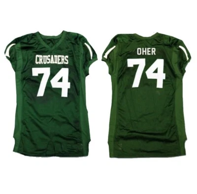 Camiseta de fútbol The Blind Side Michael Oher #74 Crusaders cosida personalizada Foto 1 de 2
