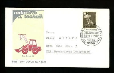Camión cargador útil Historia Postal Alemania FDC #1186 1979 Foto 1 de 2