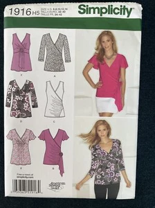 Simplicity 1916 NEU Damen Wickel Rüschen T-Shirts Shirts Größe 6-14 - Bild 1 von 5