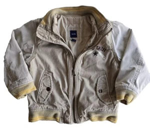 Baby Gap Boys Toddler Size 5 Khaki Crew Captain Jacket Aviator Bomber - Picture 1 of 10