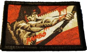 Rambo Bow Movie Morale Patch Tactical Military USA flag Hook - Picture 1 of 24