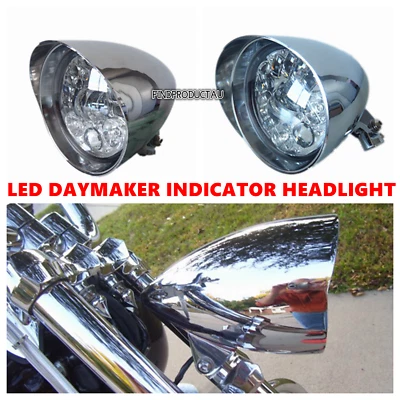 5.75" Chrome LED daymaker indicator bullet headlight Harley DYNA SUPER GLIDE Foto 1 de 4