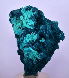 5cm GEMA AZUL MALAQUITA CRISOCOLA PERÚ ROSETA CRISTAL BOTRIOIDAL UVA UB186 - Imagen 1 de 13