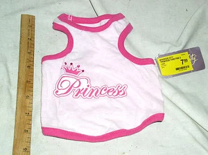 BRAND NEW SMALL SM S WHISKER CITY PINK PRINCESS PET CAT TANK TEE W/TAGS USA - Picture 1 of 6