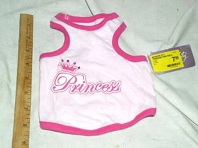 BRAND NEW SMALL SM S WHISKER CITY PINK PRINCESS PET CAT TANK TEE W/TAGS USA - Image 1 of 4