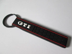 Volkswagen GTI Keyring Rubber MK1 MK2 MK3 MK4 MK5 MK6 MK7 Key Chain - Picture 1 of 3