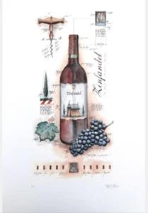 Leslie Hunt - Zinfandel. serigrafia autografata NP - 220.-, vendita 160,00 - Foto 1 di 2