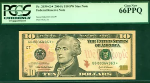 10 Dollar bill 2004A ( GG * 66PPQ ) World paper money currency banknotes. - Picture 1 of 4
