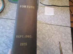 Fortune Magazine - 4 Bound Issues - Sept to Dec 1935 - Complete & Exc Condition - Foto 1 di 12