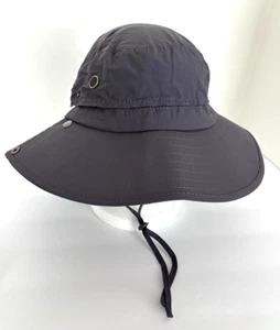 Fishing Hiking Camping Outdoor Hat Adjustable Strap Unisex Adult Dark Grey NEW - Picture 1 of 8
