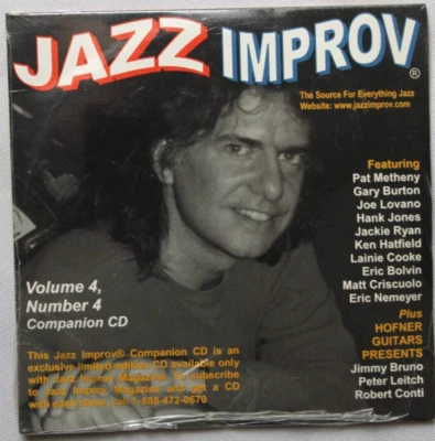 JAZZ IMPROV VOLUME 4 NUMBER 4 PAT METHENY [NEW CD] LIMITED ED *NO MAGAZINE* - Image 1 of 2
