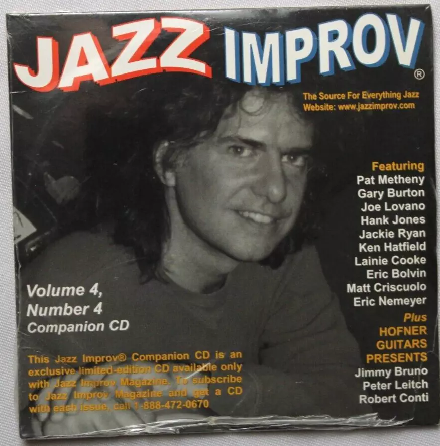 JAZZ IMPROV VOLUME 4 NUMBER 4 PAT METHENY [NEW CD] LIMITED ED *NO MAGAZINE* - Image 1 of 2
