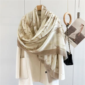 100% Boutique Silk Wrap Shawl Square New Chinese Style Printing Shawl 100*200cm - Picture 1 of 5