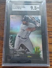 SGC 9.5 2019 YORDAN ALVAREZ BOWMAN CHROME SCOUTS TOP 100 #BTP-46 (POP 1)