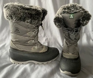 Kamik Momentum 2 Botas de Invierno Impermeables Gris Para Mujer’s 8 BONITAS Piel Sintética Media Pantorrilla - Imagen 1 de 10