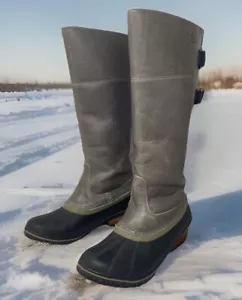Botas de montar altas Sorel para mujer talla 9 M Slimpack II grises NL2557-052 - Imagen 1 de 11