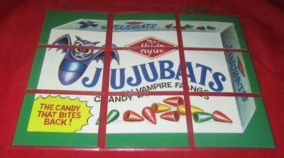 LOST WACKY PACKAGES 1ST SERIES ALT PUZZLE SET #2 JUJUBATS - Image 1 of 2