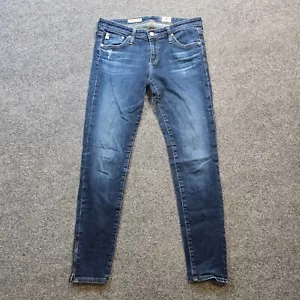 Adriano Goldschmied Pants Women Size 28 Blue Zip Up Legging Ankle Casual Basic - Picture 1 of 15