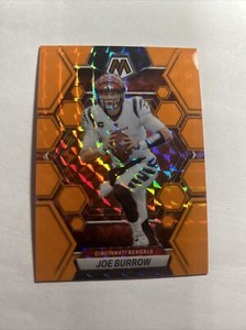 Joe Burrow 2023 Orange Fluorescent 8/25. Clean Card Case Hit.  Color Match!