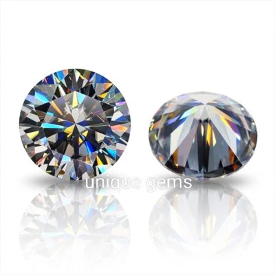 2Ct Fancy Black Color Diamond VVS1 Round Cut Premium Quality Loose Gemstone 2PCS - Image 1 of 4